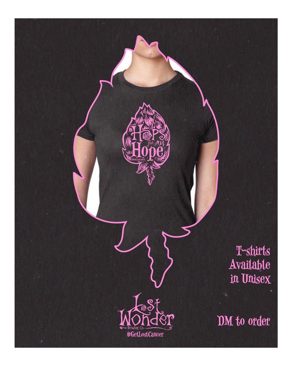 BrewsicCity's tweet photo. Our friends at @LostWonderBeer have designed some beautiful shirts for breast cancer awareness. "Hop" on over to their Facebook page and pick one up! #GetLostCancer https://t.co/MCjUY51XKT https://t.co/2bfy81n9E5