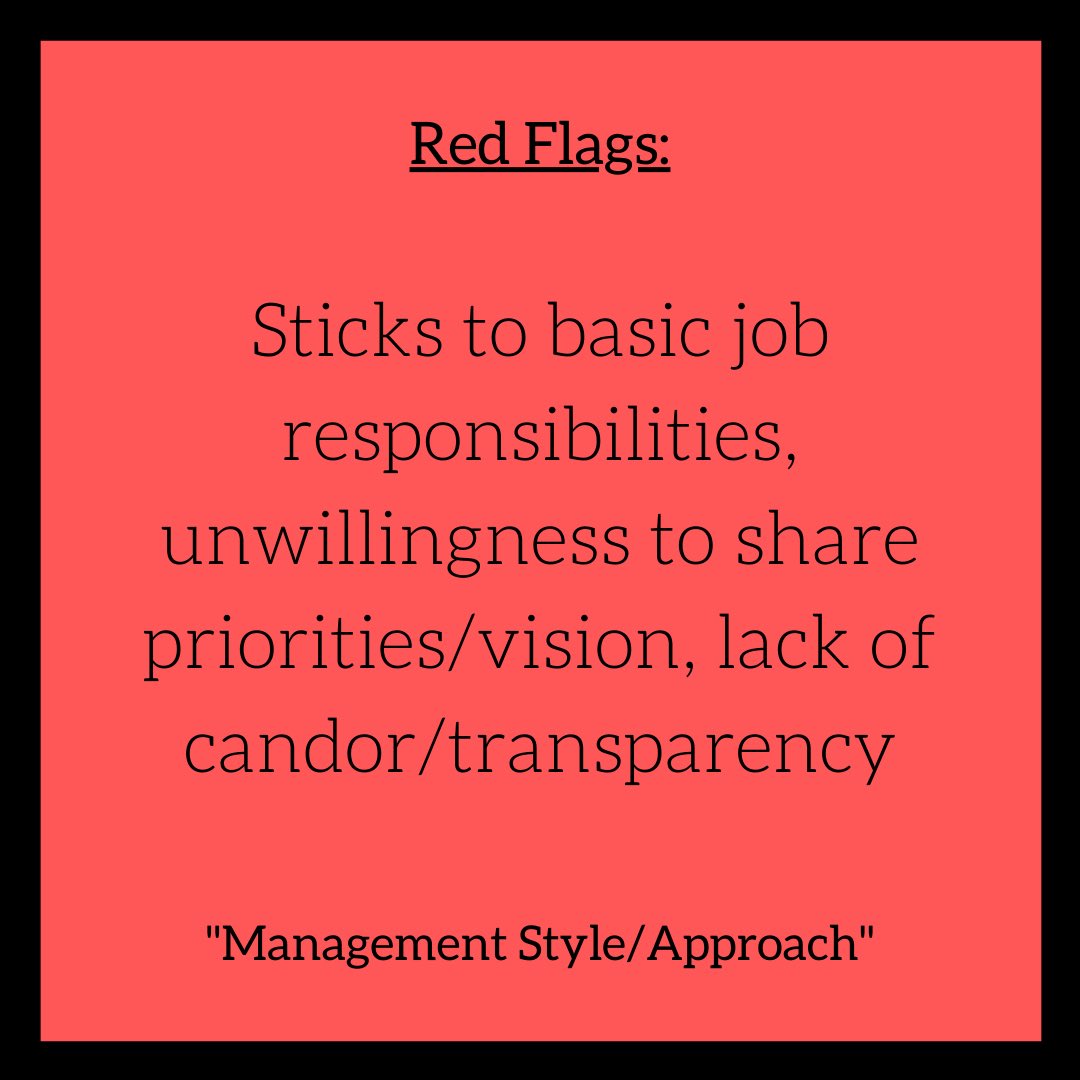 If you get any 1:1 time with the director/VP of your office/unit, how do you make the most of it? Like always, ask clear and direct questions to have a better idea of what it will be like to work with them.
#ManagementStyle #LeadershipPriorities #Interviews #JobSearch #HigherEd