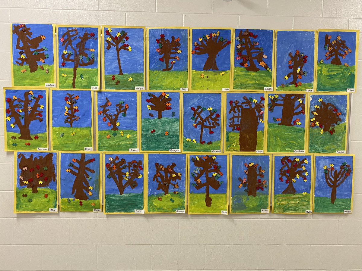 Grade 1 "Fall Puzzle Trees"