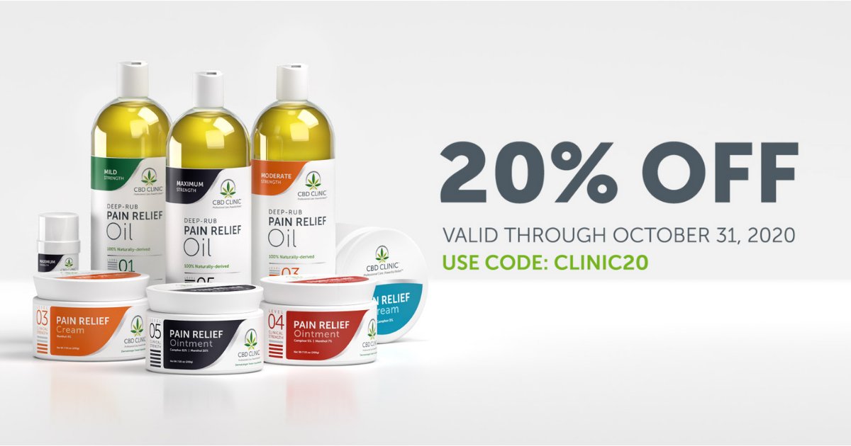 CBDClinic's tweet photo. As we continue to grow and improve as a part of the @charlottesweb Family of Brands, we want to say thank you for your loyalty. 

Enjoy 20% on all orders through the end of this month. Use code CLINIC20 with your account executive or online at https://t.co/18OMNJhBTi https://t.co/AJneDg0ozT