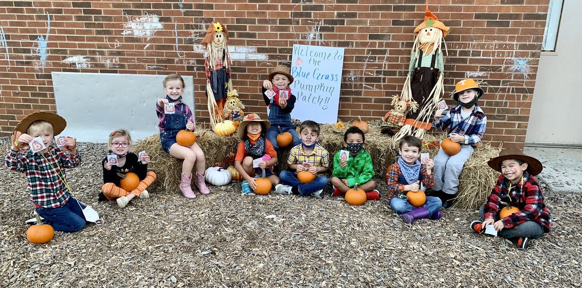 Cannot go to the pumpkin patch, so Mrs. May-Ellis brings the pumpkin patch to Blue Grass and her kindergarten class! Students match lower case letter cards with upper case under each pumpkin. (Masks were removed for 2sec for quick picture) <a href="/CADowell1/">Christy Dowell</a> <a href="/KnoxSchools/">Knox County Schools</a> <a href="/katiewheeler06/">Katie Jordan</a>
