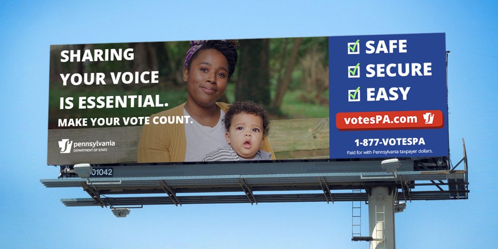 Your voice matters. Your #vote is the start. We believe we can change the world through the power of #design. We teamed up with the <a href="/PAStateDept/">PA Department of State</a> and <a href="/KathyBoockvar/">Kathy Boockvar</a> to create visual experiences that speak to the importance of voting in the upcoming election. Did you vote yet?