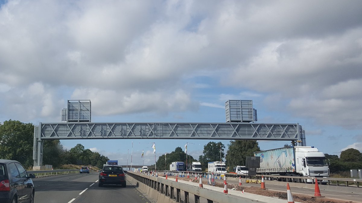Gantries generally in two types - cantilever (one support), or portal span (two supports straddling a carriageway) 12/