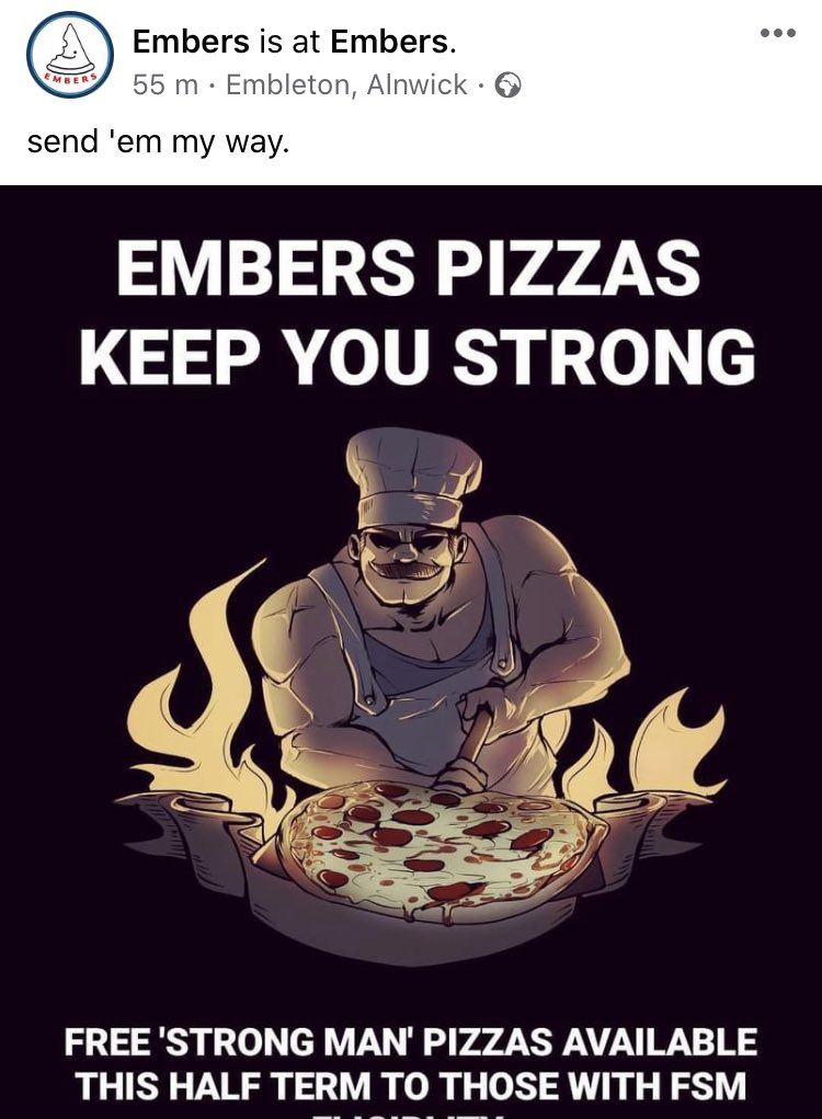 applepipp's tweet photo. .⁦@MarcusRashford⁩ FSM from Embers pizza, Embleton, Northumberland ❤️ https://t.co/HNiecytozr