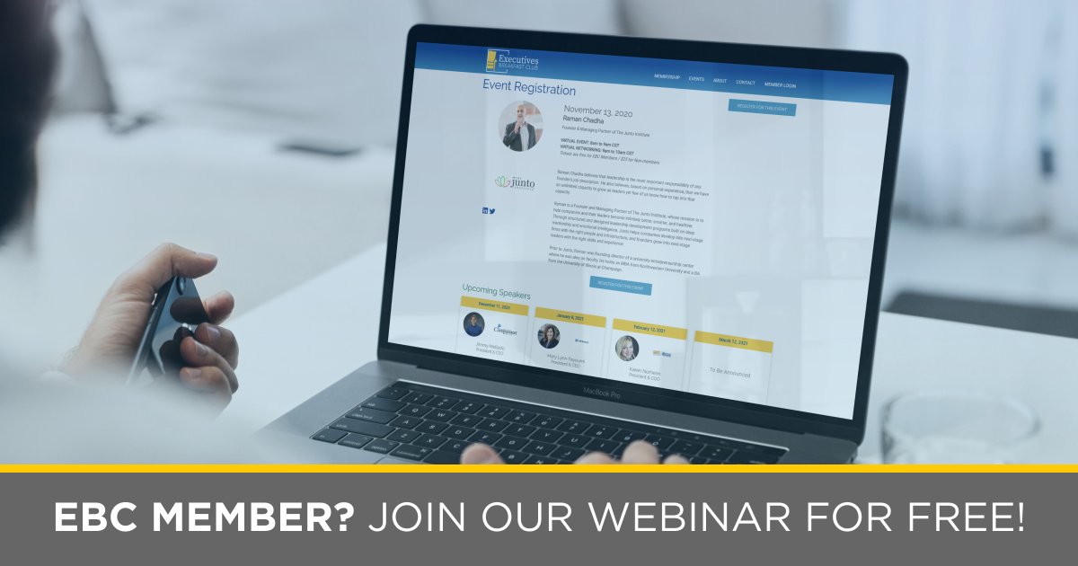 You don't want to miss our next session. Join us on Nov. 13th, as we interview Raman Chadha of <a href="/JuntoInst/">The Junto Institute</a>. Raman will share the impact of asking questions that allows for truly open and honest responses and much more.
.
.
Register here: bit.ly/3gjK32Z