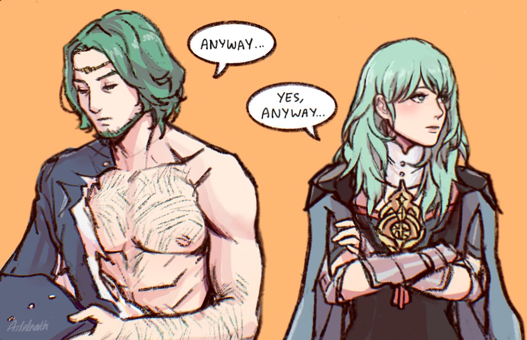 She is looking respectfully...
 #Seteth #Byleth #FE3H 