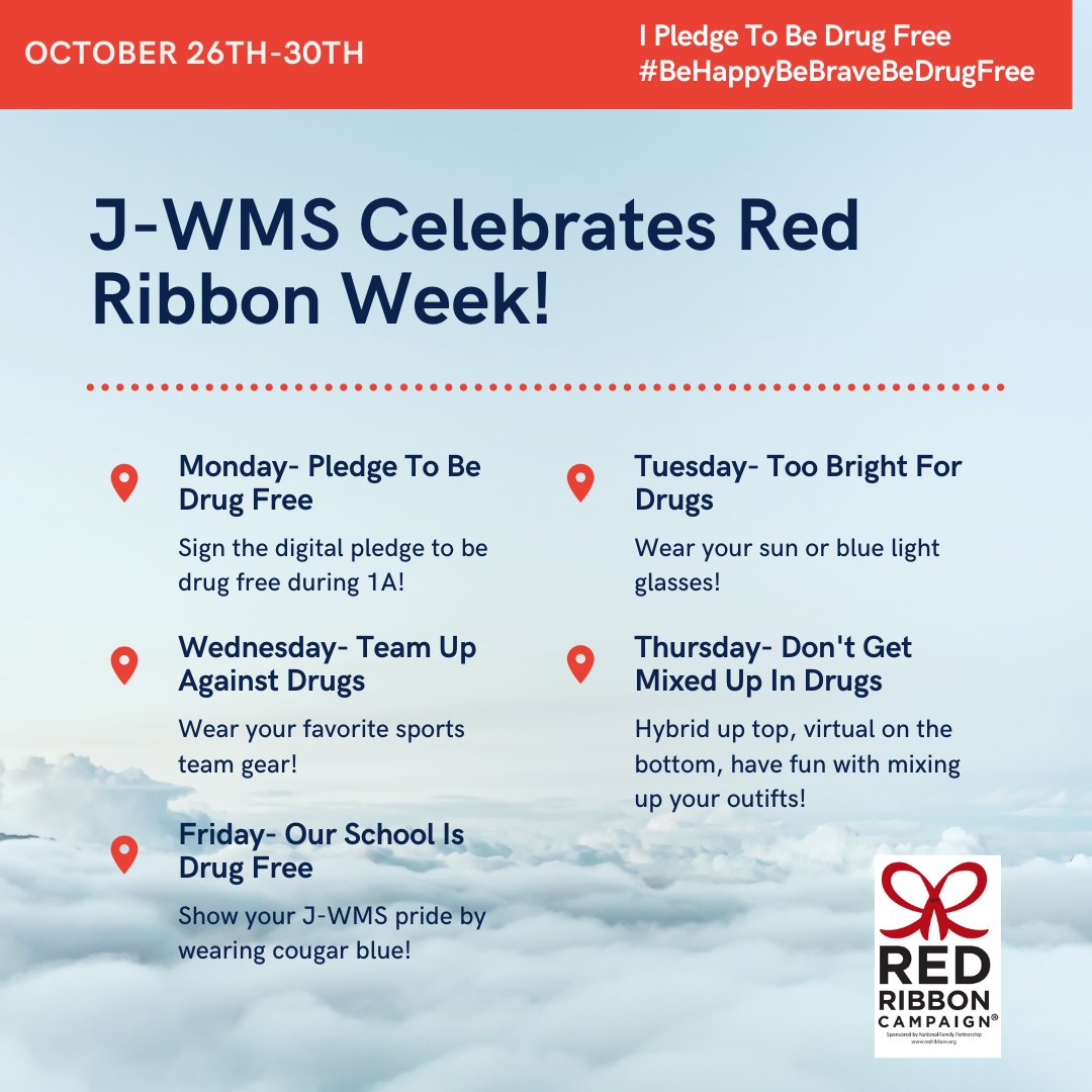 Virtual Red Ribbon Week begins Monday, October 26! <a href="/CCPS_VA/">Clarke Co Schools</a>