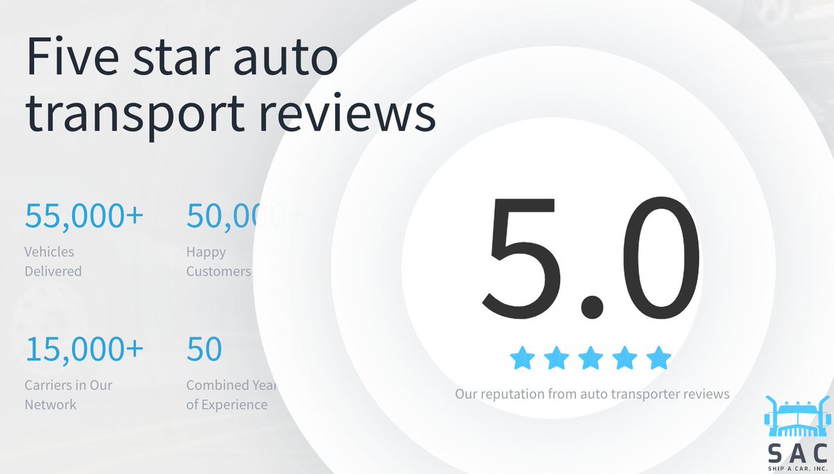 shipacarinc's tweet photo. Read reviews from our happy customers and contact us today about your vehicles at https://t.co/XIKeIJSLjm!
.
.
.
#shipacar #shipacarinc #carshipping #autotransport #freightshipping #autoshipping #affordableautoshipping #autoshippingexperts #moving #movingcompanies https://t.co/M3QzBykDRJ