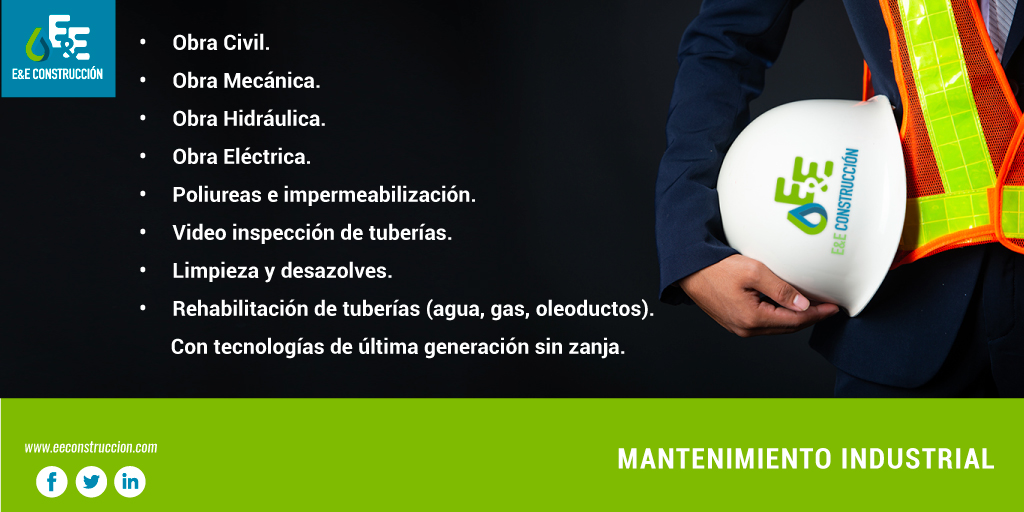 eeconstruccion's tweet photo. Ayudamos a mantener tus instalaciones en condiciones adecuadas para evitar sanciones en auditorías, evitar accidentes y generar un clima laboral adecuado. 

Contáctanos, estamos a tu servicio. https://t.co/pKSK870G19 
#EEConstrucción #RehabilitaciónDeTuberías #SinZanjas https://t.co/D1Wo97isth