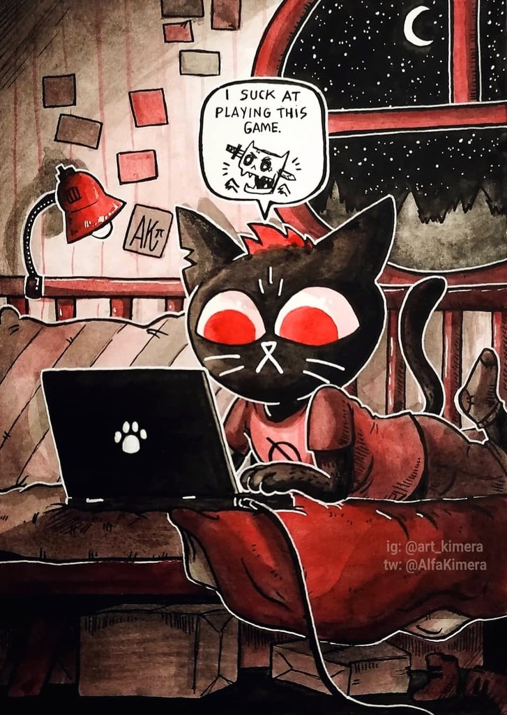  #Maetober2020 day 23: Demontower"Night time playing"  #nitw  #nightinthewoods  #drawtober  #drawtober2020  #artober  #Artober2020  #inktober2020  #inktober