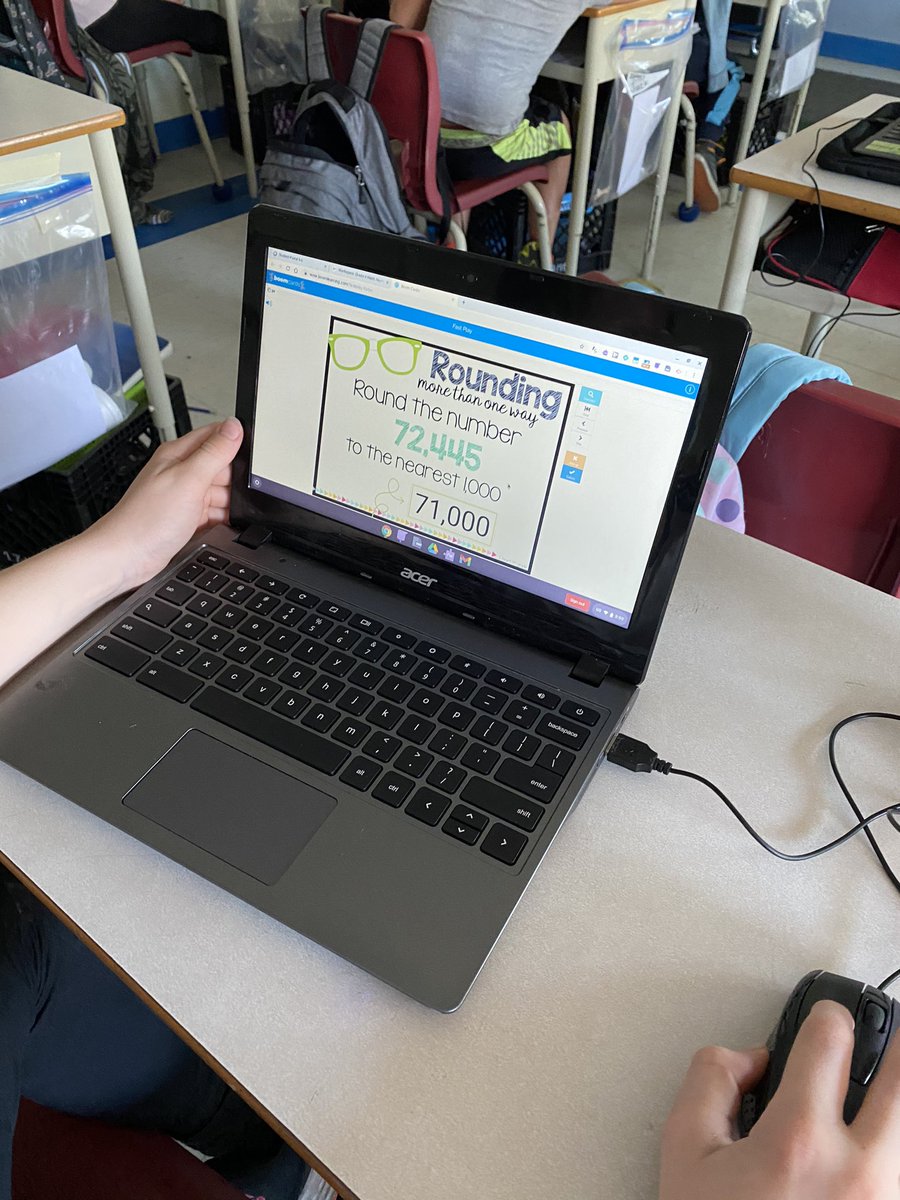MissRizzo1's tweet photo. Using Boom Cards to practice ordering, comparing, and rounding whole numbers 💻 #grade4math @StPhilipOCSB https://t.co/EGyY8E2y5L