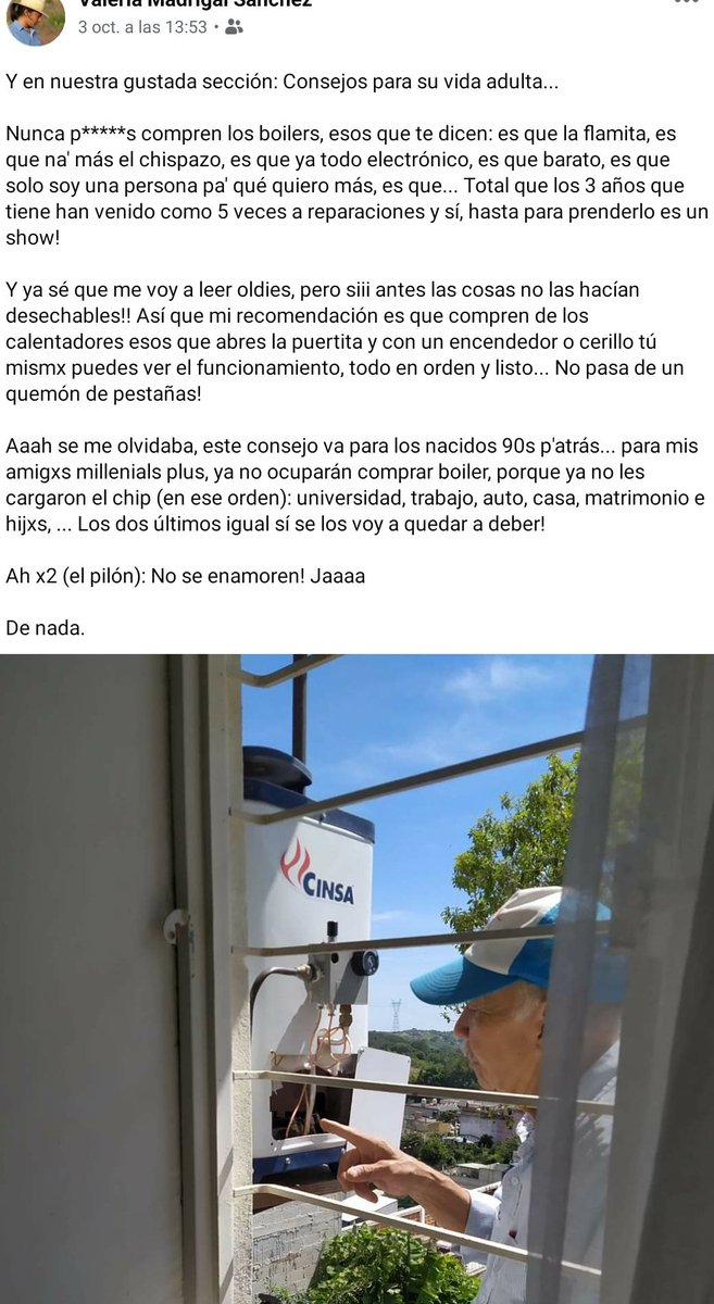 mv413s's tweet photo. @AlmaDeliaMC 😅🤣 sigo encontrando los motivos para seguirte Alma! Jaaa mismo sufrimiento hace algunas semanas... La conclusión de esa penosa situación fue hasta que le dije al plomero que lo dejara manual y tan tan. https://t.co/3KKoQZRzSw