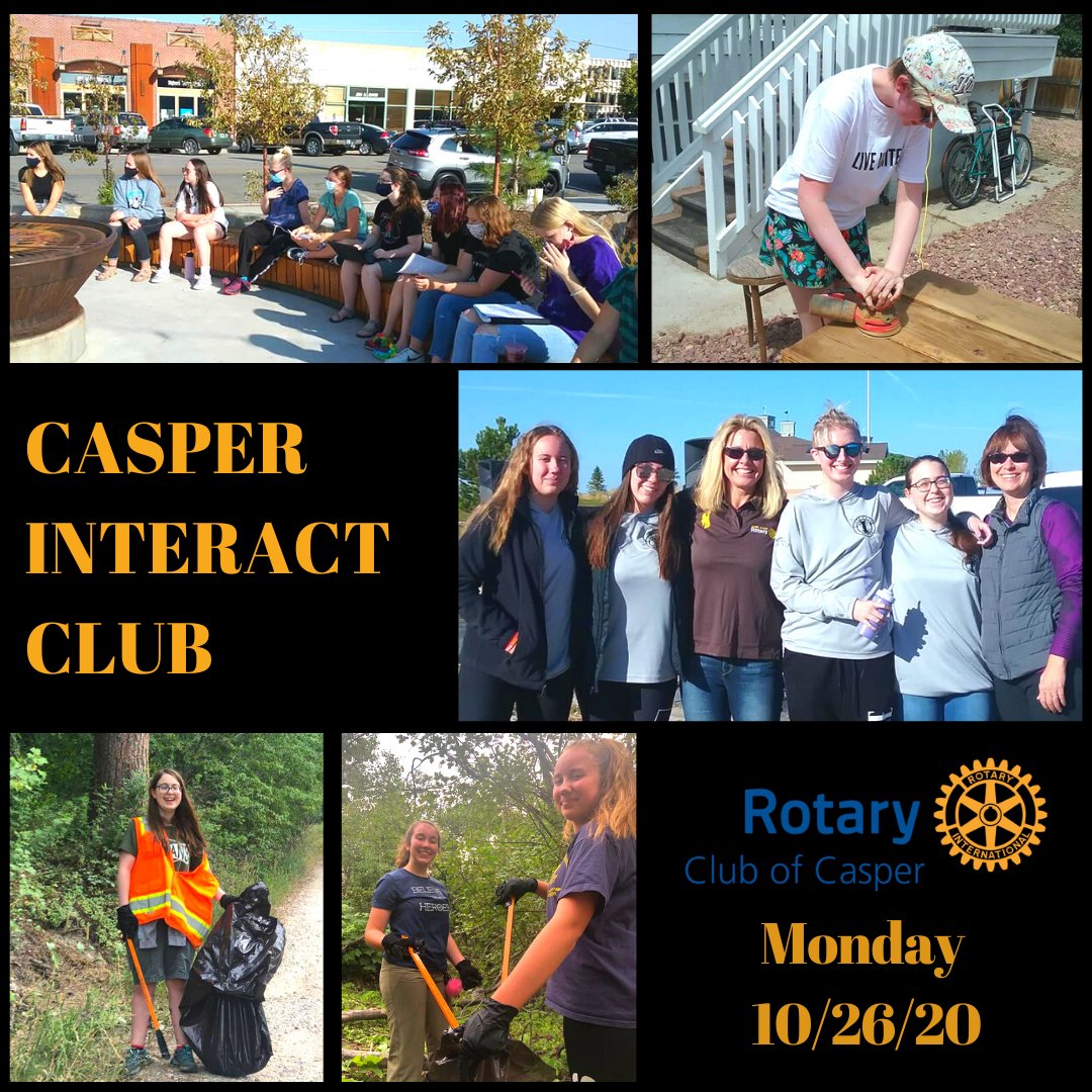 CasperRotary's tweet photo. Join us Monday 10/26 at 12:00 pm for an exciting presentation from our youngest Rotarians -Casper Interact Club​ . Attend the presentation at the Hilton Garden Inn or virtually via zoom.

#WeAreRotary307 #Interact #CasperInteractClub #Meeting #Presentation https://t.co/5pREMoj24q