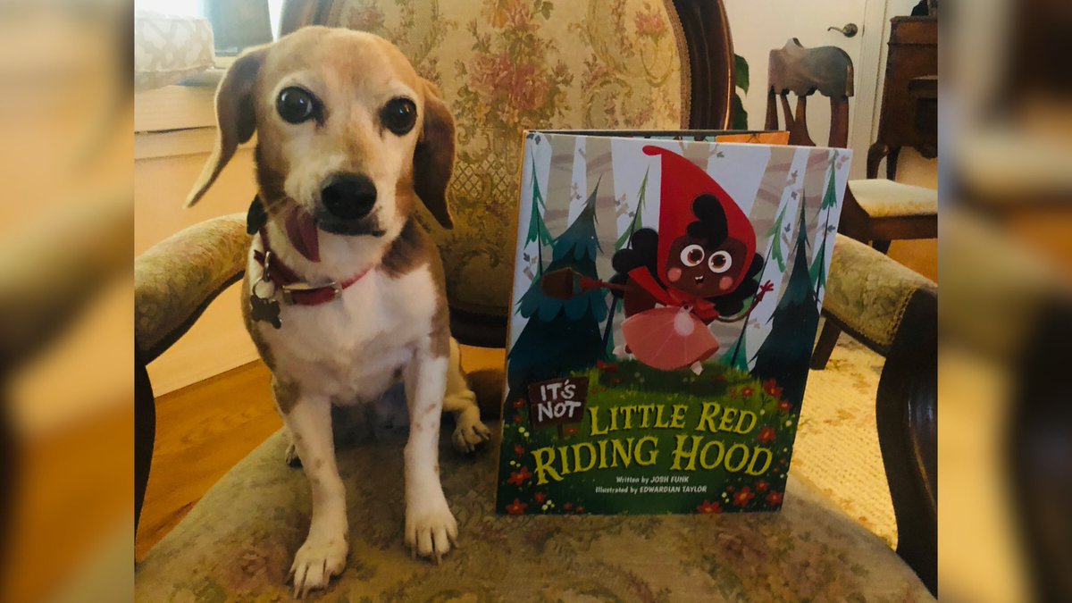 lauramossa's tweet photo. Bella gives 4 🐾🐾🐾🐾 (her highest rating) to the inventive &amp; hilarious IT’S NOT LITTLE RED RIDING HOOD! Check out review on Beagles &amp; Books! https://t.co/82gQf5fMuE  RT by 10pm 10/25 to win copies of ALL 3 books in series courtesy of @AmazonPub @edwardiantaylor #beaglesandbooks https://t.co/Z1OIFMUDNB