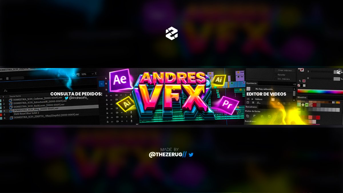 Banner para @AndresVFX_ 
♥️ y  🔁 agradecen un montón!🤗
Si estas interesado en algún diseño no dudes en enviarme MD📩🔥