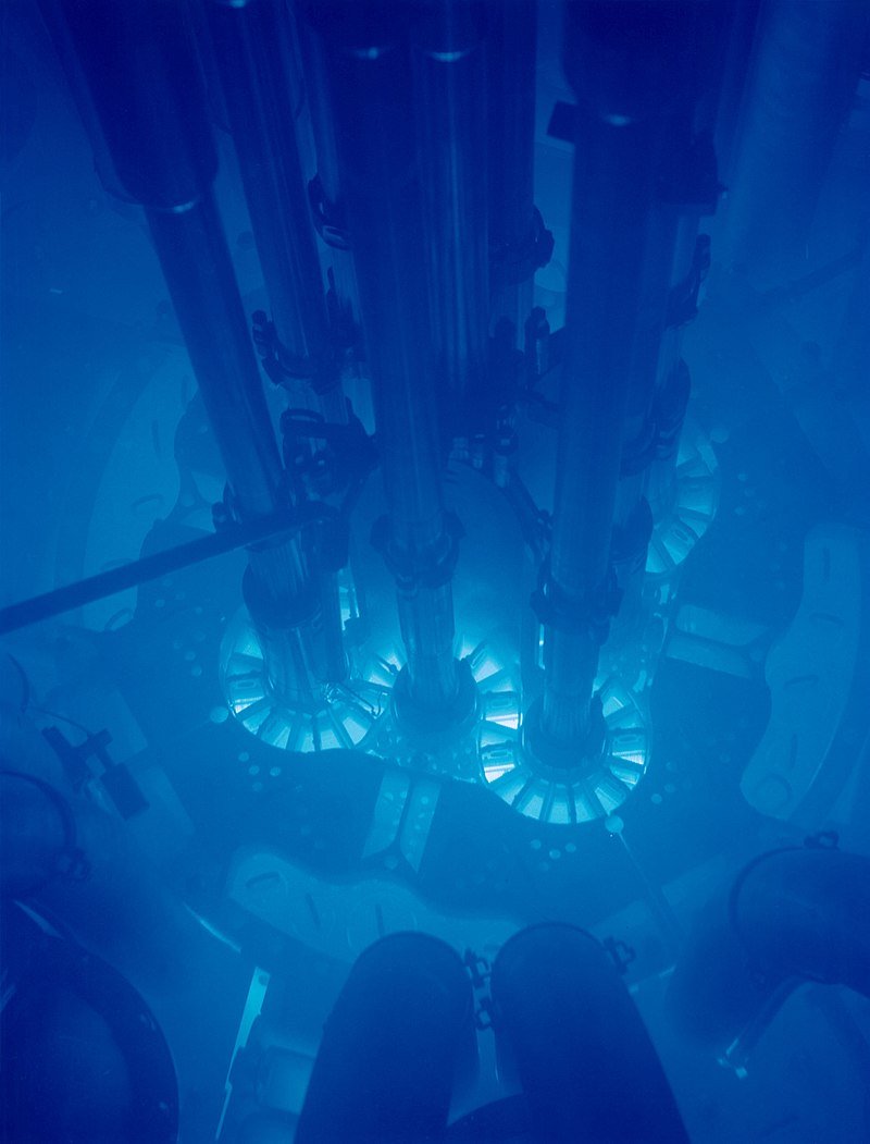 but this is the sort of light equivalent of a sonic boom, and the picture you always see of it is this one, from the Advanced Test Reactor (which is underwater)
