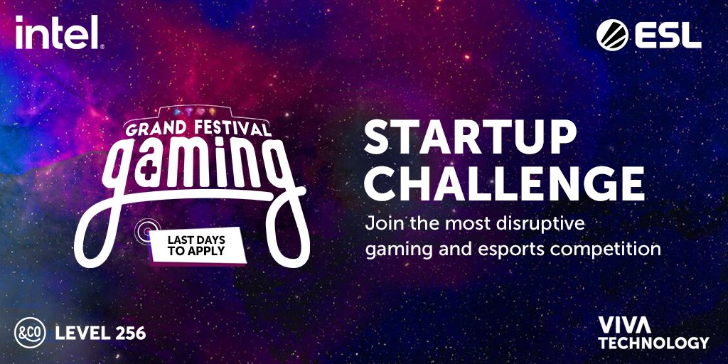 TriciaBallum's tweet photo. Attention ⚠️
Entrepreneurs, vous n'avez plus que jusqu'à ce soir 00H00 pour vous inscrire au #IntelChallenge organisé par @Intel Corporation , ESL #Gaming et @VivaTech
👉🏽https://t.co/uAadh21slq
#gaming #esport https://t.co/WePuenM1sJ