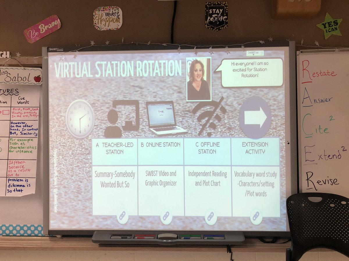 RebeccaSabol's tweet photo. Implemented my first Station Rotation in the concurrent classroom today with the guidance of @Catlin_Tucker from our PD last week. Ss asked me on the way out if we could do this every day! #fridaywin #concurrentclassroom #wearewrms @reynoldslearn @amaralbeth https://t.co/ZbZl6Femnl