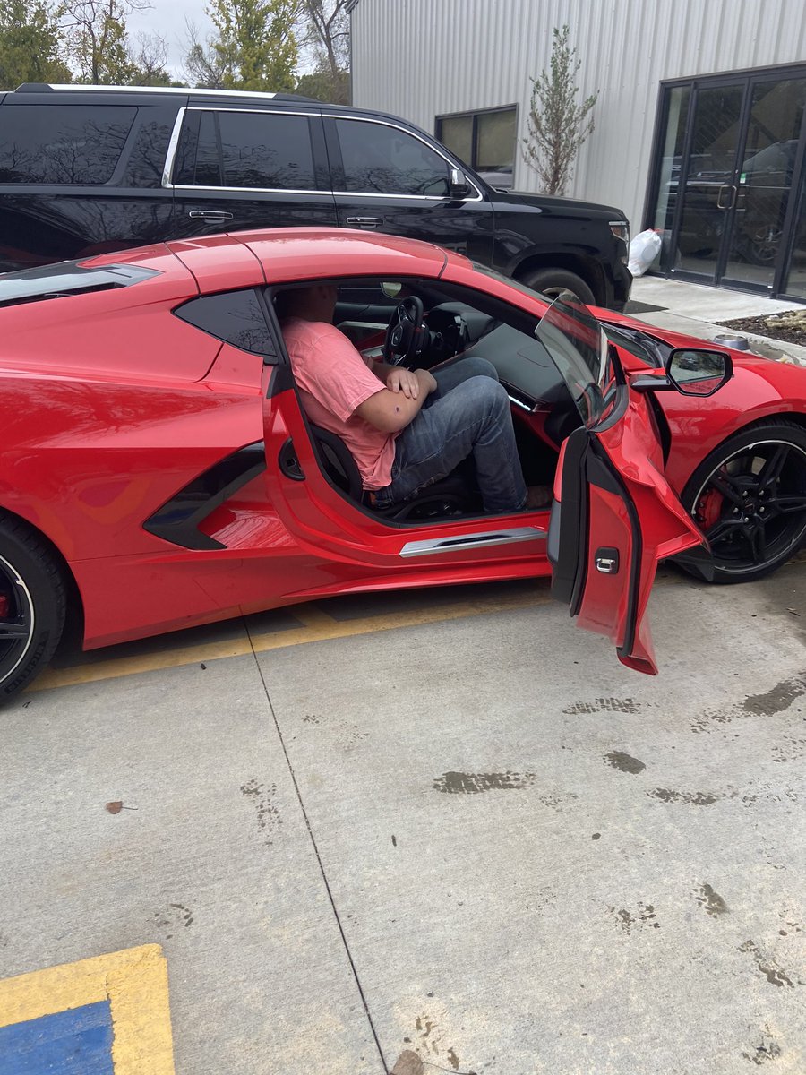 The struggle is real when I can’t even fit in a brand new C8