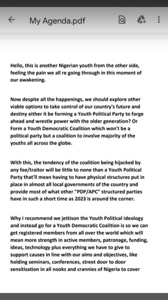 Joshly419's tweet photo. Agenda #EndSARS #ENDYOUTHPROFILING #nigeria #newNigeria #BayelsaProtest please read and retweet @freedGod_ @BashirAhmaad @DONJAZZY @tamarakeme @Samam__ @TimiGordon https://t.co/AbvTYhJQsN