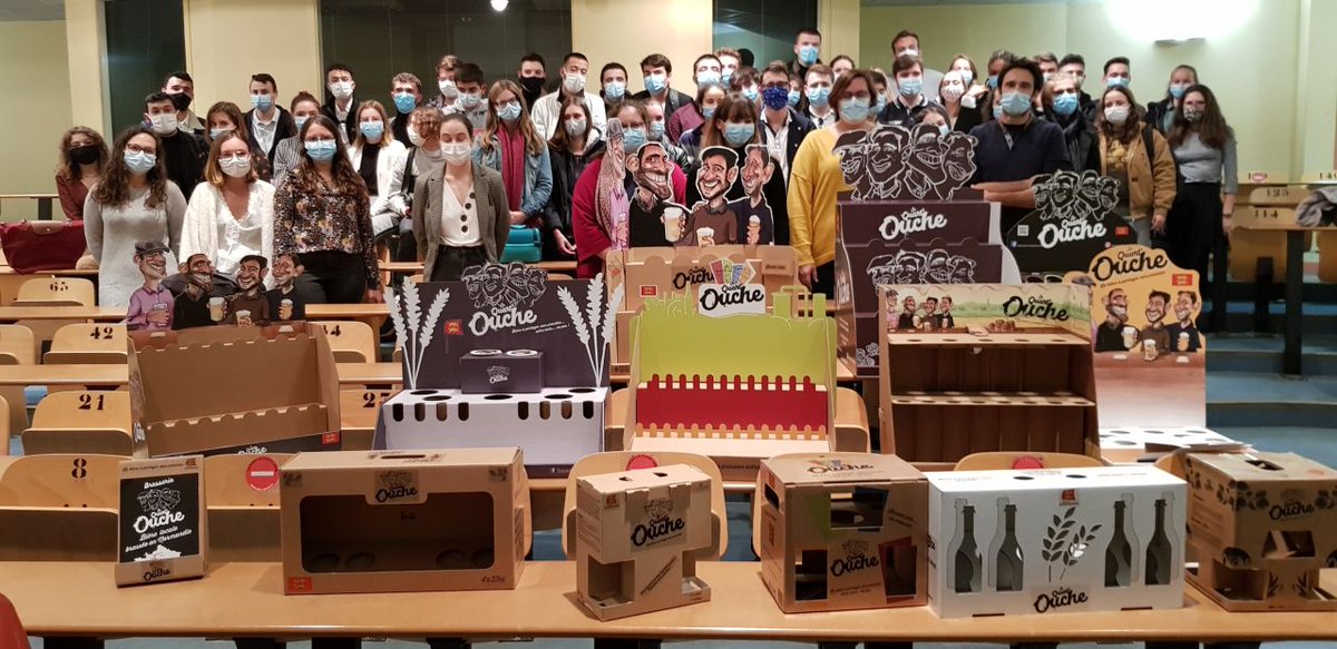 LP_Packaging's tweet image. Un vrai client, de vrais projets, un temps limité ... rien de tel pour mobiliser les #compétences acquises en formation. Bravo aux étudiants de DUT Packaging pour leurs réalisations ! #Workshop #nosetudiantsontdutalent