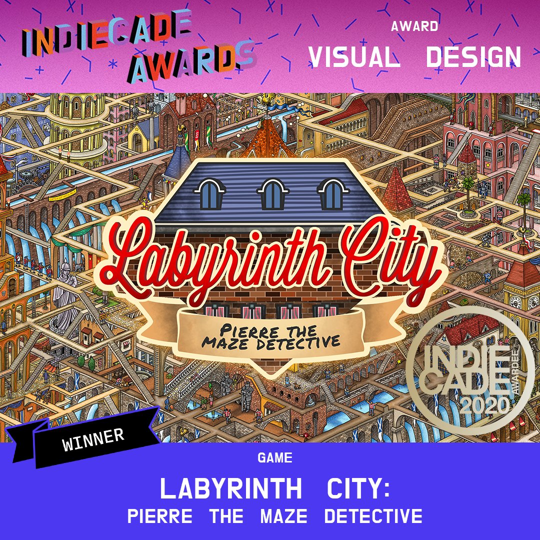 IndieCade's tweet photo. 🎉CONGRATULATIONS WINNERS🎉

🔹Labyrinth City: Pierre the Maze Detective by @IC4DESIGN_INC and #Darjeeling | Visual Design 
🔸 Terrarium: An Alternate Reality Game by @UChicago | Location-Based &amp; Live-Play 
🔹 Zuraida Buter | Game Changer

#AnywhereAndEverywhere https://t.co/013wVvvNbQ
