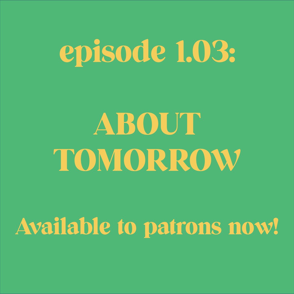 ForgiveMeShow's tweet photo. Happy #ForgiveMeFriday, friends! We just released an early sneak peek of our third episode, "About Tomorrow," to all of our supporters on Patreon. Check out https://t.co/CFISwWmmrb to see how you can help us make even more of our show. 💚 https://t.co/F94334ETgp