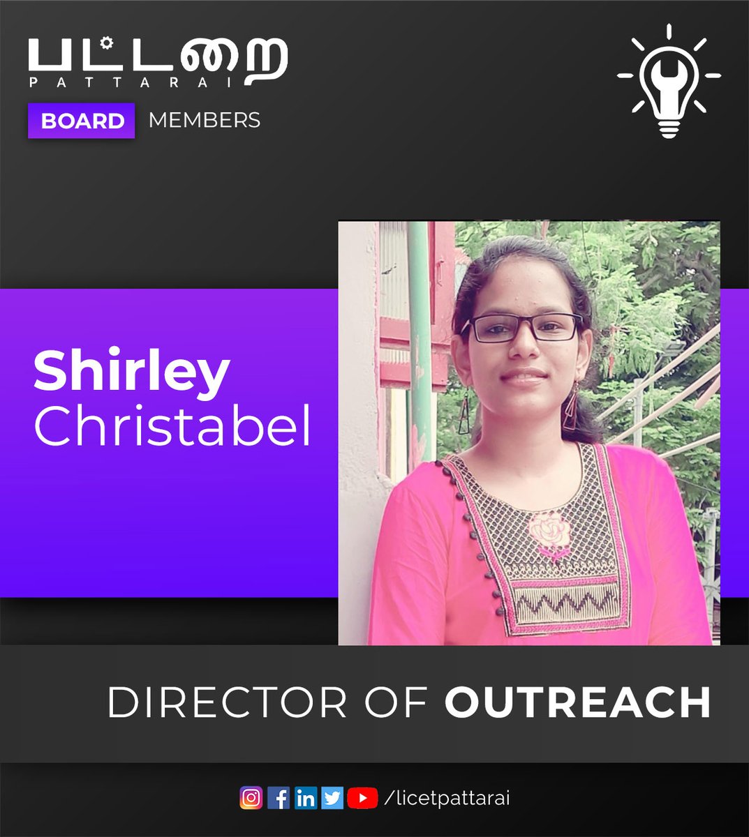 licetpattarai's tweet photo. DIRECTOR OF OUTREACH - Shirley Christabel
Loves optimism, enthusiastic, gets the work done, enjoys whatever she does, sure talks a lot but thats a plus; optimism, right?
#LICET
#LoyolaICAM
#TeamPattarai
#LICETPattarai
#boardmember
#LICETFormation
#LifeatLoyolaicam https://t.co/T57z2nzXqE