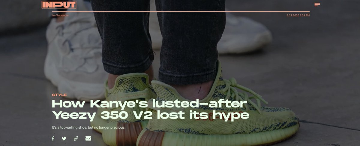 5) Exclusivity:•Goes hand-in-hand with collabs, and there's specifically. It's not uncommon for most drops to sellout within 30 minutes.•Don't get me wrong Yeezy still does number but the hype is dying.