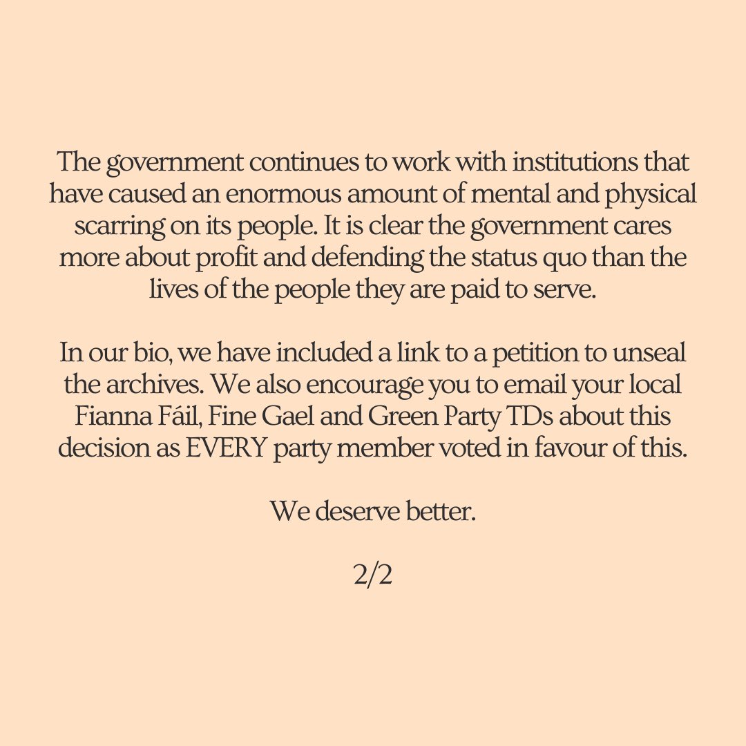 femsocDCU's tweet photo. A statement regarding the sealing of the Mother &amp; Baby Home records. Petition to unseal them is also linked below. #MotherAndBabyHome https://t.co/PPIJ9l2tvH