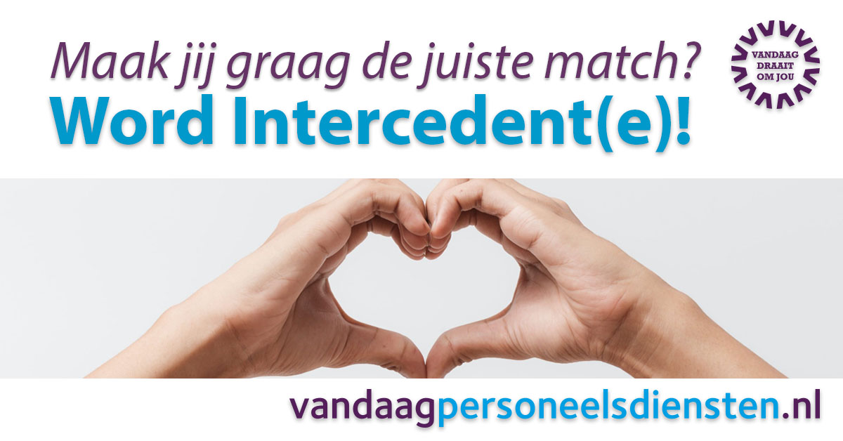 Jij bent een matchmaker pur sang; elke dag opnieuw breng jij de juiste partijen samen. Zo weet je proactief nieuwe klanten aan ons te binden. Maar je slaat ook de brug tussen de klant en nieuwe medewerkers. Kijk op vandaagpersoneelsdiensten.nl/intercedent
#Matchmaker #Intercedent #Vacature