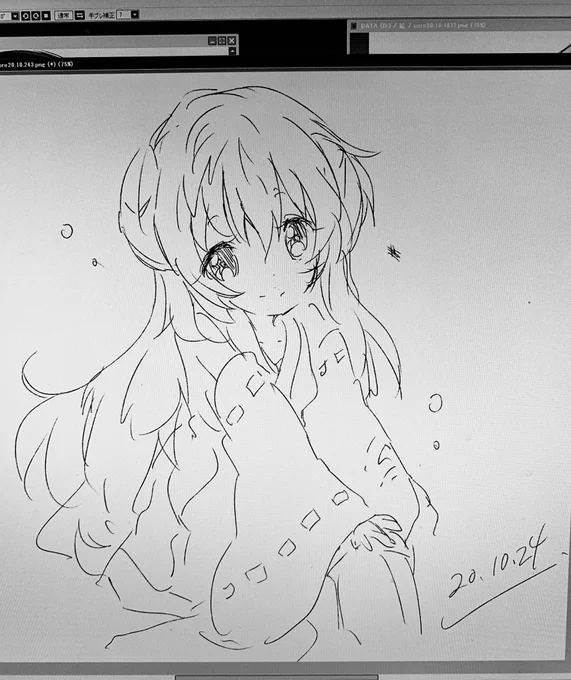 とりあえずはぬを描いたので寝るのです(塗るかはわからない) 