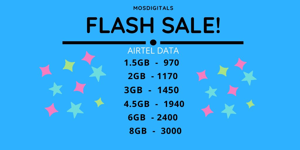 The weekend flash sale is up. keep your orders coming.