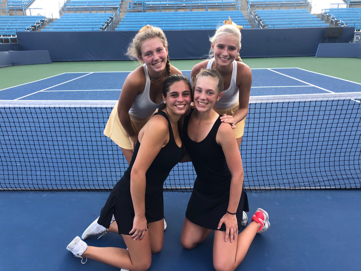 UAGirlsTennis's tweet photo. Our state semi-finalists. 💛🖤 https://t.co/cS8EQVBa9B