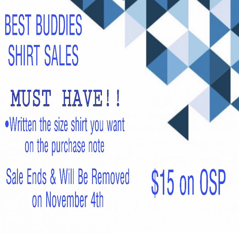 Fergbestbuddies's tweet photo. Best buddy members our clubs shirts are on sale you can pay through OSP Order now before they run out, remember there are deadlines!! Message us if you have any questions💙#bestbuddies https://t.co/aQPxobrcRe