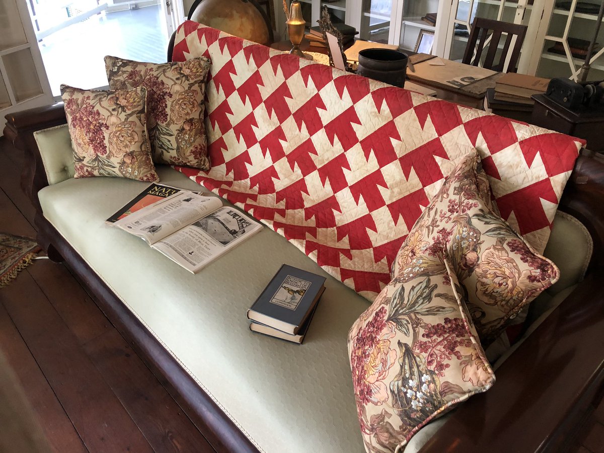 Set up a 100 year old “Single T Quilt” in Seminole Lodge today. Just in time for our Annual Quilt Show tomorrow 10AM -2PM. Have your quilt appraised by our expert, Lars Cain.