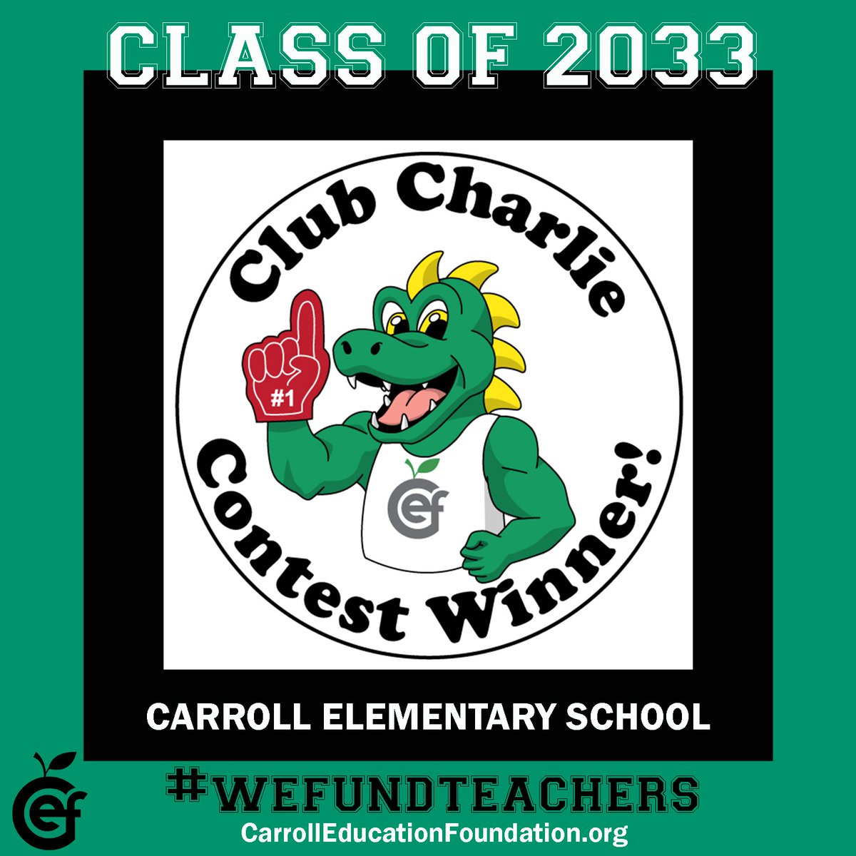 SouthlakeCEF's tweet photo. Congratulations to the Kindergarten Class of Carroll Elementary School! Carroll Elementary wins the Club Charlie contest for the 3rd year in a row!!!
The Prize? Club Charlie Trophy & Charlie the Dragon Pizza Party
#ClubCharlie #ClassOf2033
@Carrollisd @DFWeliteRealty https://t.co/fn1vRmH16k