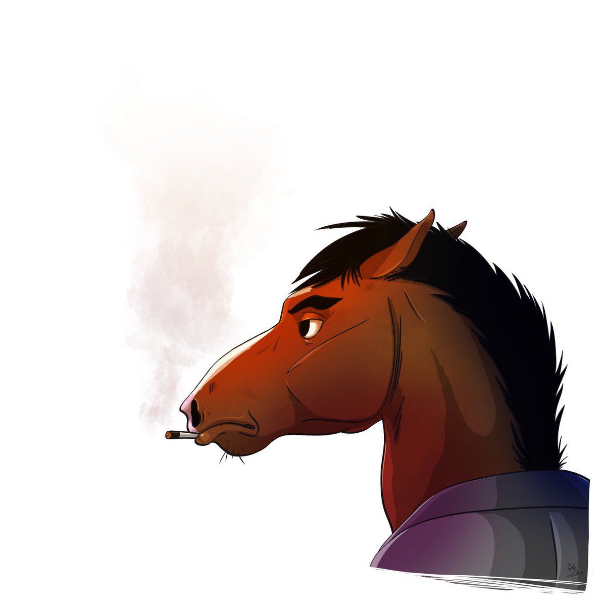 ashull_e's tweet photo. A #BojackHorseman I drew some time ago as photoshop practice. https://t.co/SjznOcfG3b
