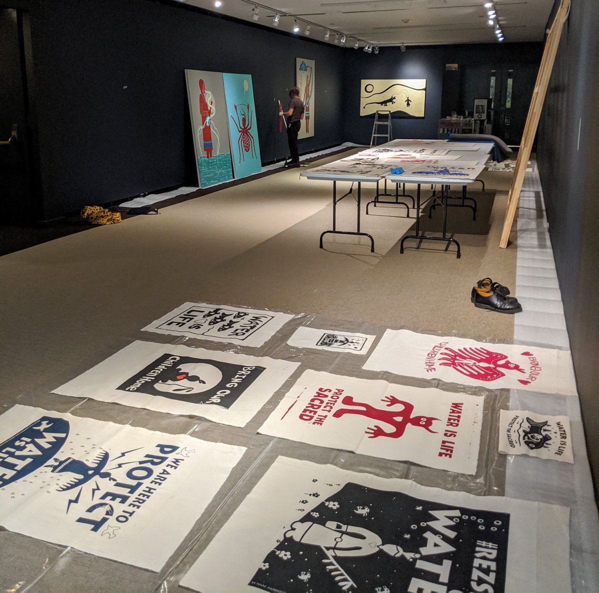 mcacgallery's tweet photo. The first retrospective of the work of Michif (Métis) artist Christi Belcourt (@christibelcourt) opens tomorrow at the McMichael! Uprising: The Power of Mother Earth is co-produced by the @THEAG33 and the @CUArtGallery and will feature more than 30 major works by Belcourt, https://t.co/ncSqrkOpTI