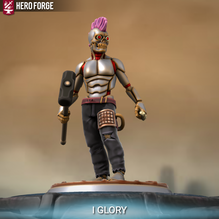 dmphos's tweet photo. @HeroForgeMinis Meet G.L.O.R.Y. After a blind date goes awry, he wakes up to a post apocalyptic hell-scape, where he wanders, meting out justice to the mutated hordes, searching for answers and a cold beer. #HeroForgeSkeleton #HeroForge #HeroForgeColor
https://t.co/kjF5Yf63in https://t.co/zS1qoUNDn8