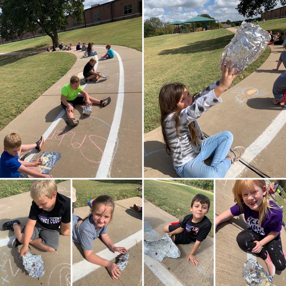 BoatwrightMissi's tweet photo. Changing a solid to a liquid (chocolate) with our STEAM-y Solar Ovens! #STEAMatStribling #BoatCrew20 #changingmatter https://t.co/T2YWKzxjsW