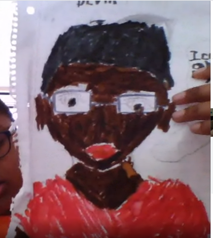 CarneyElemART's tweet photo. Say Something Portraits by Carney 1st and 2nd graders! So happy that most of my students are able to have something to draw on - even if it is their black composition books. Little people have a lot to say. @TiffanyPBonds @BCPS_SPrice2 @visualartsbcps @CarneyElem https://t.co/XhSkArre2p