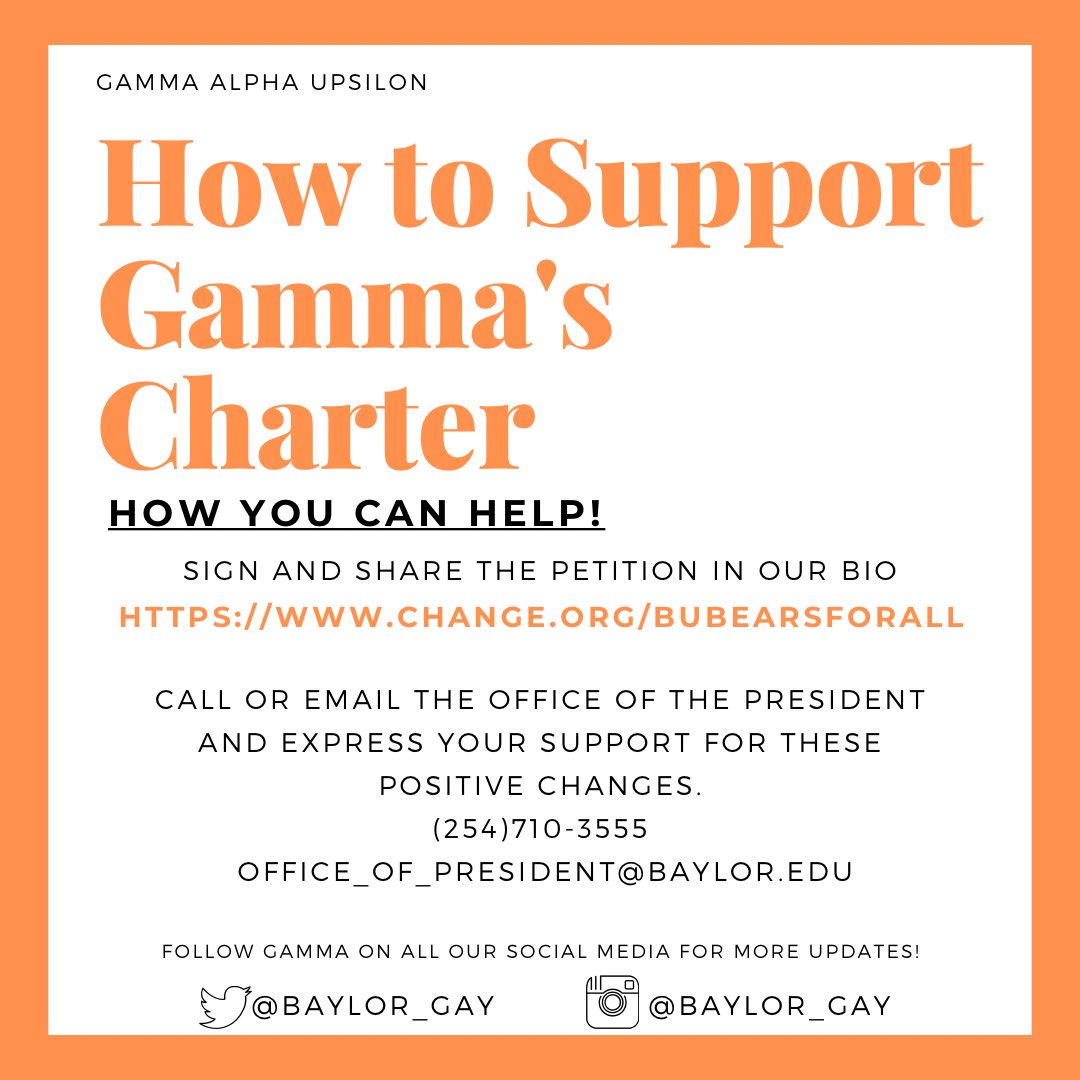 baylor_gay's tweet image. OUR FAITH DOES NOT DISCRIMINATE. 
Student Senate has passed the No Crying on Sundays resolution, a bill to open the door for LGBTQIA+ groups like Gamma to be officially chartered. We ask for support from the Baylor family to put pressure on the administration. 
🌈#bubearsforall
