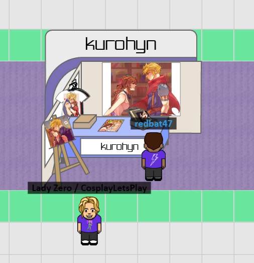 kurohyn's tweet photo. This is the cutest thing ever!! Look at my little booth c:
Thank you so much for the invite to #SRGCon (@TheStrangeRebel) I am so honoured to have my #clerith art be showcased โค๏ธ https://t.co/dNkK65VgIO