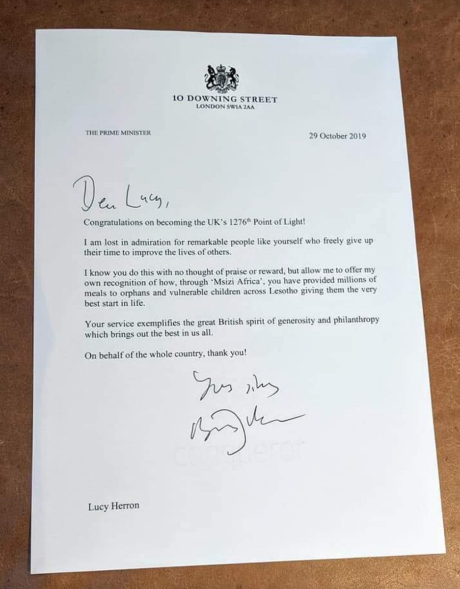 Returning my award to <a href="/BorisJohnson/">Boris Johnson</a> who commended me for selflessly feeding hungry orphans and then condemned school children to holiday hunger. #ENDCHILDFOODPOVERTY