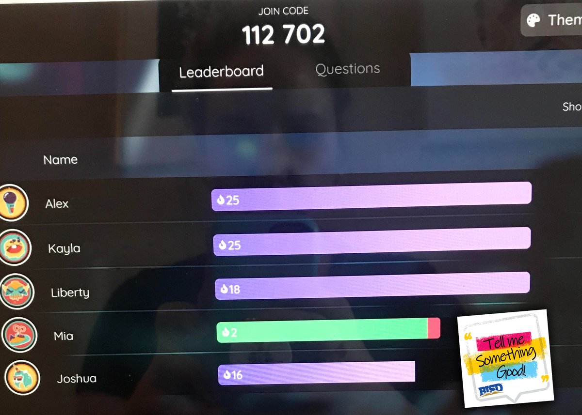 Katherine Kern, from Richland High School shared: Remote students prepared for the vocabulary exam next week. They participated in a live game of Quizizz! #WeAreBirdvilleISD #BISDShines #TellMeSomethingGood