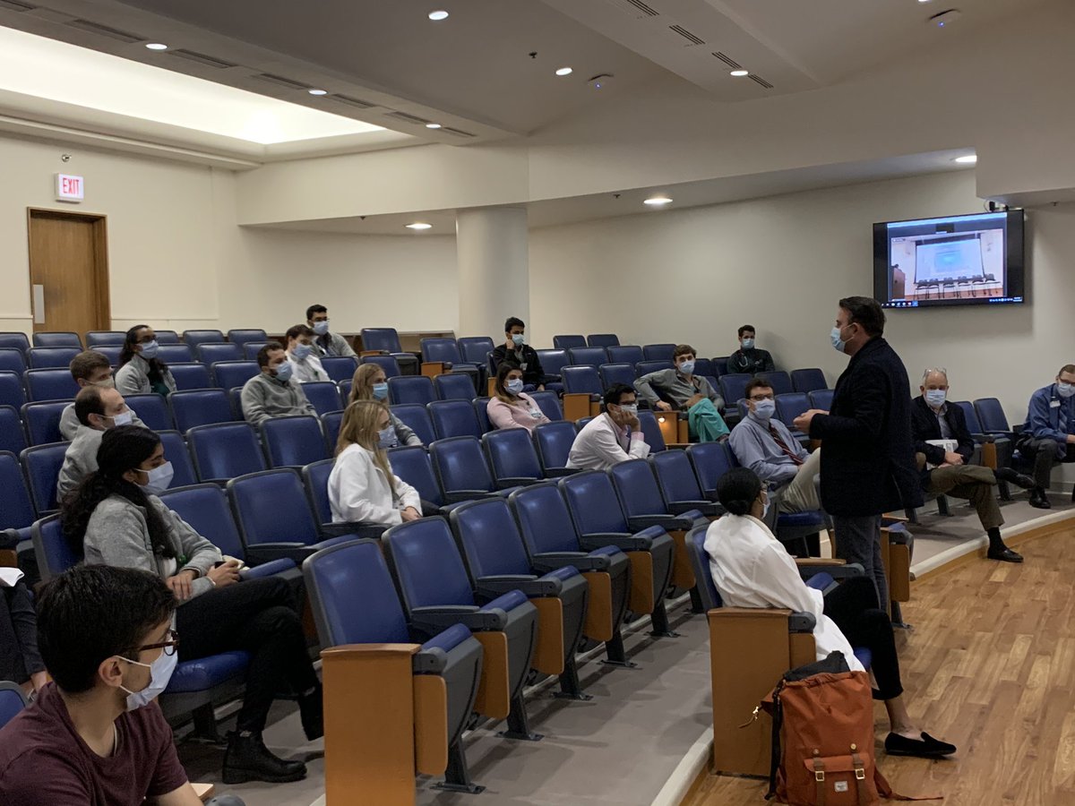 Department chair <a href="/JochenReiser/">Jochen Reiser MD PhD</a> give talk to <a href="/RushDOIM/">RUSH Internal Medicine</a> fresh interns on R1 research retreat - with social distance!
