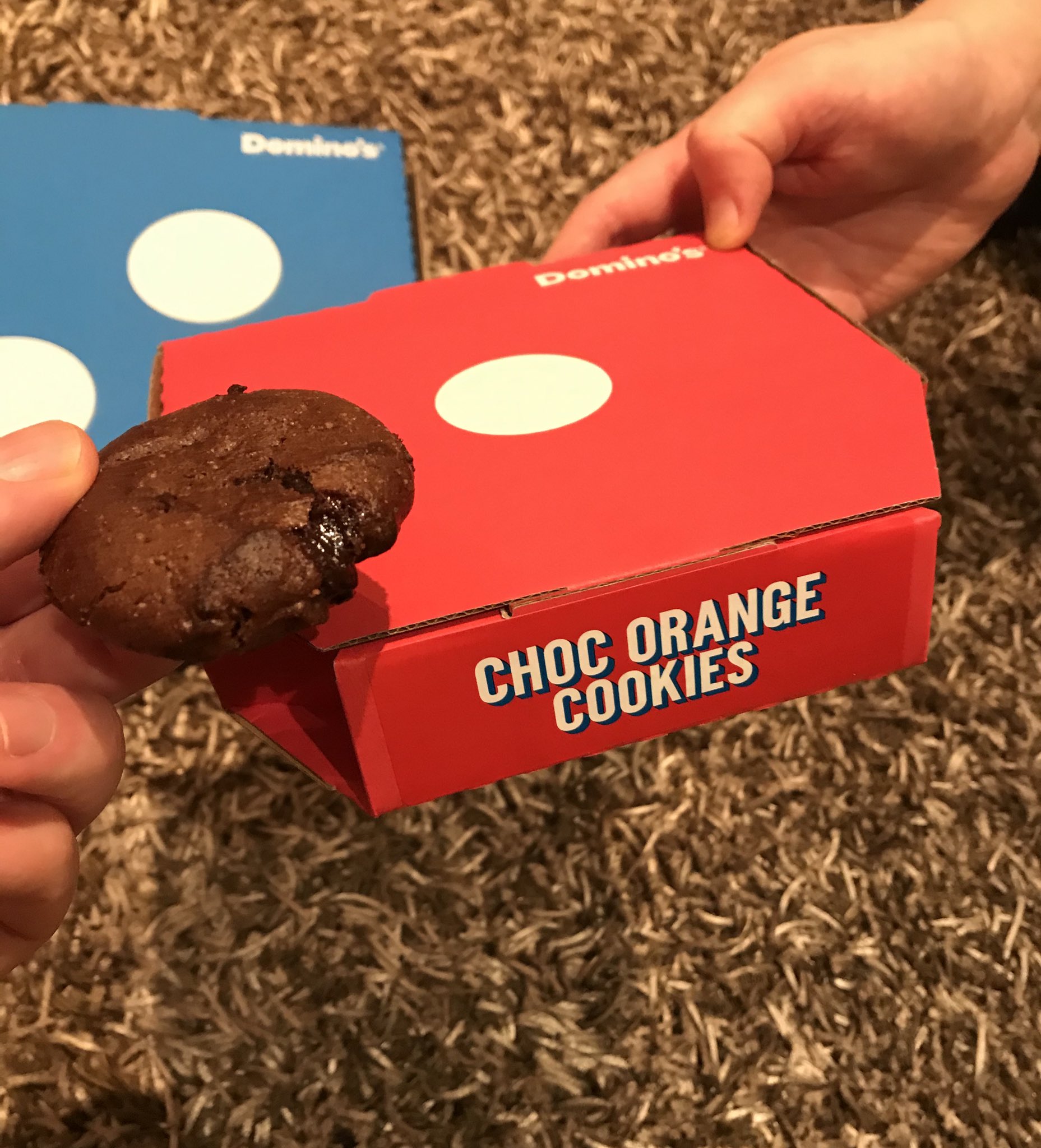 Well This Is New on X: "[Gifted] Choc Orange Cookies! 🍫🍊 Domino's has  joined the chocolate orange craze and created these ultra tasty cookies.  They've got a gooey chocolate orange middle and