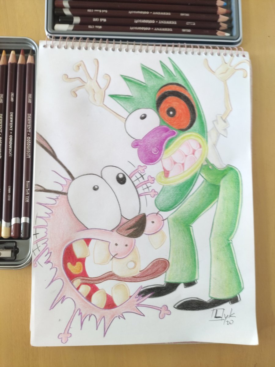 BmoLyk's tweet photo. "Stupid dog, you make me look bad!" 😠

#mestreilustrador #laquatober2020 #derwentpencils #desafiodesenho #drawingchallenge #challengeday22 #desafiodia22 #cartoonnetwork #couragethecowardlydog #coragemocaocovarde #eustacebagge #eustacioresmungao #cachorroidiota #oogaboogabooga https://t.co/b03pCb94dK