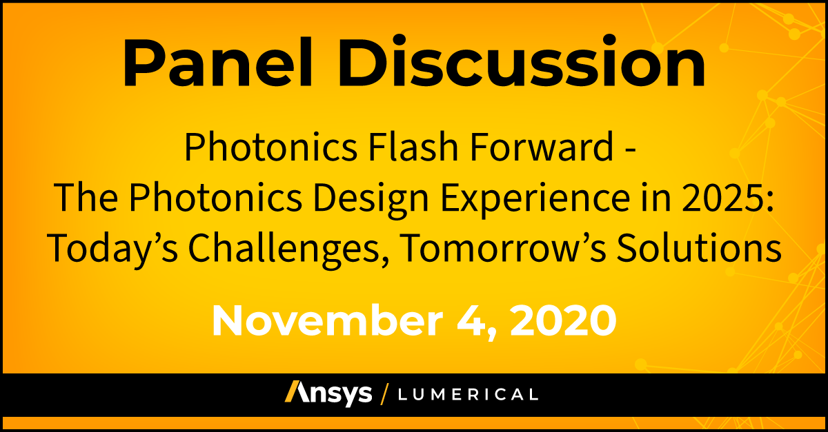 Lumerical, an Ansys Company (@lumerical) on Twitter photo Join Lumerical co-founder, Dr. James Pond, for this panel discussing advances photonic designers can expect in design, simulation, manufacturing and delivery. James will be joined by experts from <a href="/HPE_labs/">HPE Labs</a>, AMF, <a href="/Cisco/">Cisco</a>, and <a href="/ECEUBC/">UBC Electrical & Computer Engineering</a>. Info/registration here: lumerical.com/learn/webinars/ Join Lumerical co-founder, Dr. James Pond, for this panel discussing advances photonic designers can expect in design, simulation, manufacturing and delivery. James will be joined by experts from <a href="/HPE_labs/">HPE Labs</a>, AMF, <a href="/Cisco/">Cisco</a>, and <a href="/ECEUBC/">UBC Electrical & Computer Engineering</a>. Info/registration here: lumerical.com/learn/webinars/